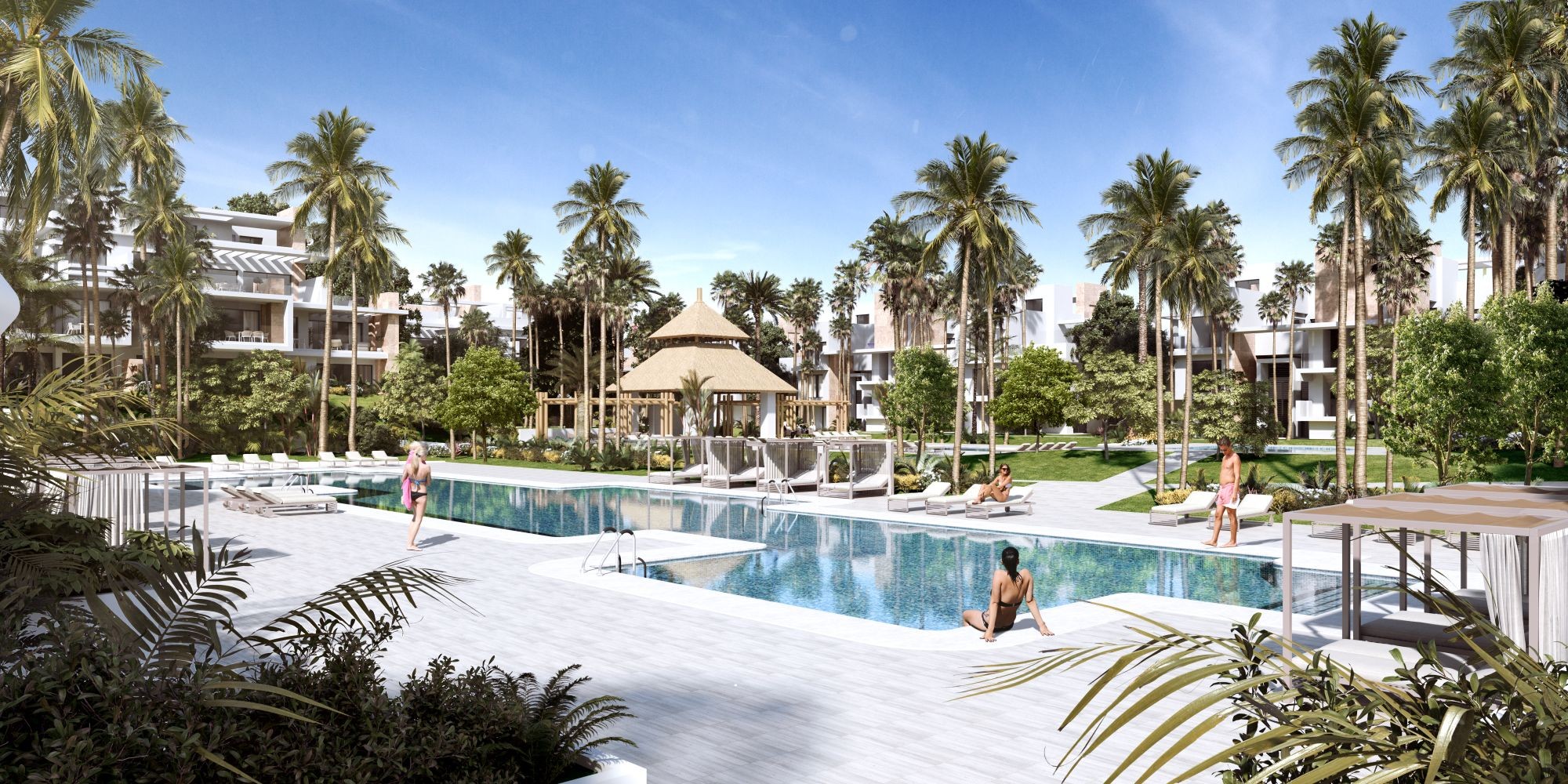New development on the second line of the beach in Estepona . The New Golden Mile.